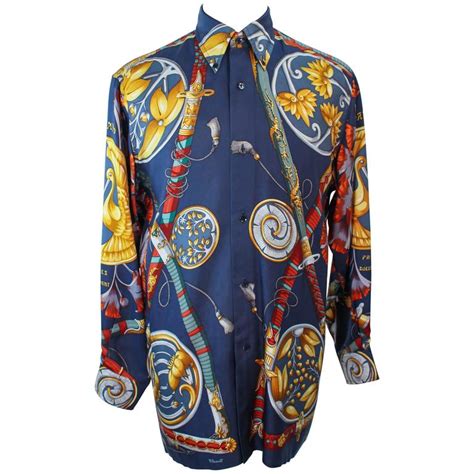 camicia hermes 77000|Silk shirt Hermès Blue size 41 EU (tour de cou / collar) in Silk.